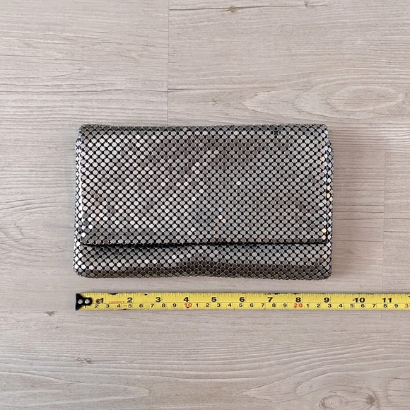 INC silver sequence crossbody bag or clutch small - Picture 3 of 7